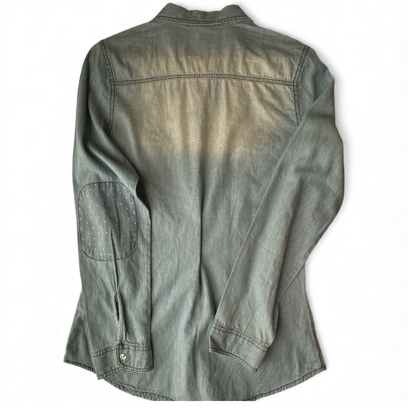 Denim Polka Dot Patch Top - Picture 14 of 16